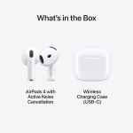 Apple AirPods 4 with ANC – 30H Battery, USB-C & Wireless Charging, iOS & Android
